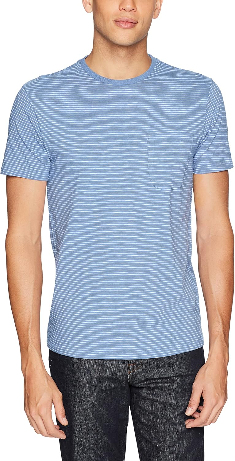  Brand - Goodthreads Men's Lightweight Slub Crewneck Pocket T-Shirt: Clothing