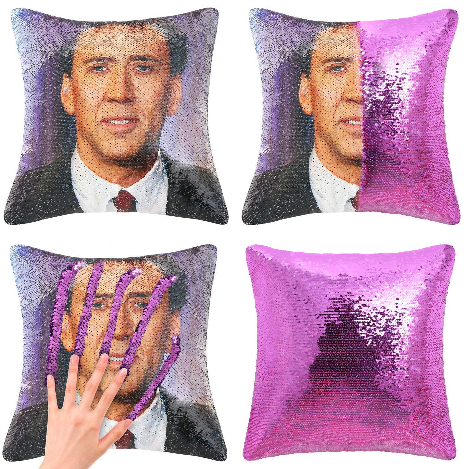The 9 Best Rozkitch Sequin Home Decor Pillow Nicholas Cage Cold