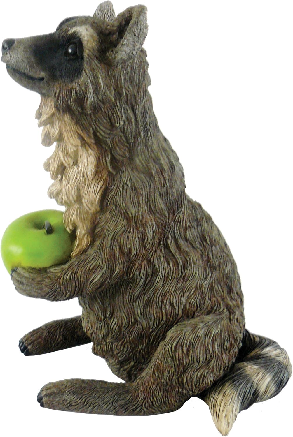 Raccoon S Gray/White Statue by Michael Carr Designs - Outdoor Raccoon Figurine for gardens, patios and lawns (508006C)