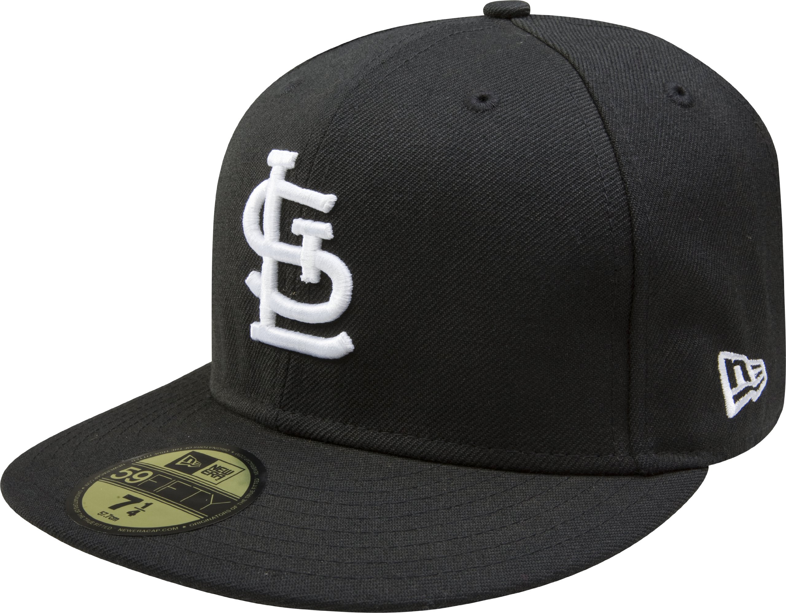 MLB Black with White 59FIFTY Fitted Cap