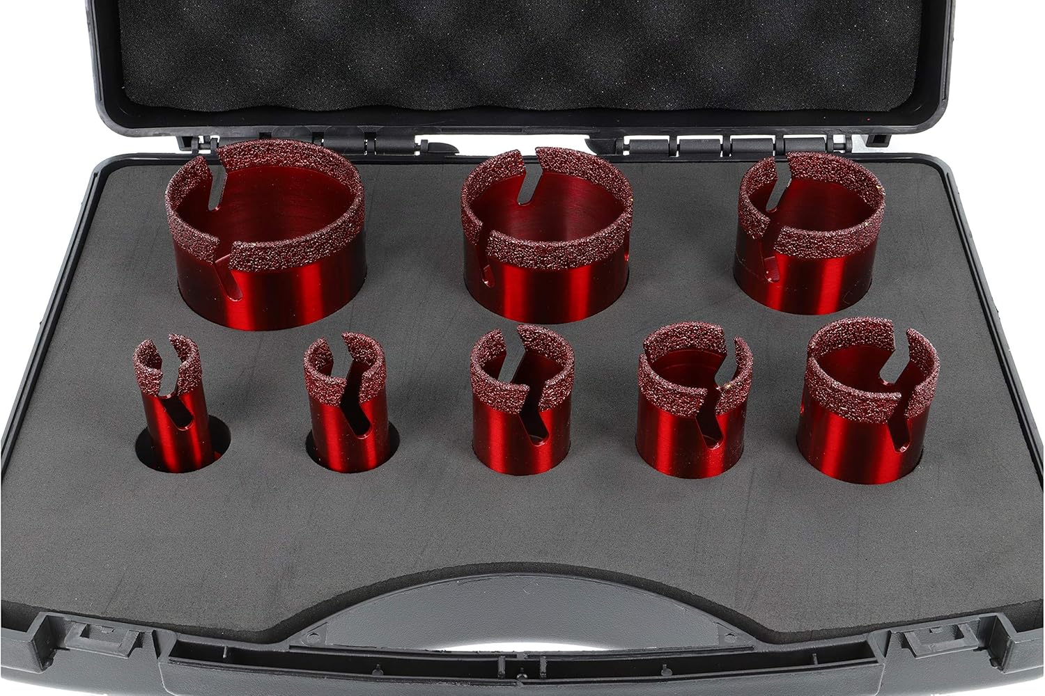 PRODIAMANT Speedmaster Professional Diamond core bits Set 8 Pieces Thin-Walled Tile Drills with M14 Holder for Angle Grinders for Dry Drilling of Tiles and Stone diameter 20 - Image 5