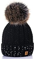 Mädchen Winter Mütze Beanie Mit Pom Pom - Warme Kinder Mütze Für Ski Und Snowboard