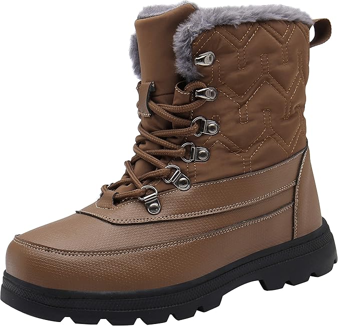 Mishansha Snow Boots Men Women Warm Fur Lined Winter Cold Weather