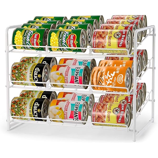Amazon Com Simplehouseware Stackable Can Rack Organizer Chrome
