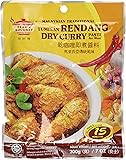 Tean's Gourmet Malaysian Traditional Rendang Dry Curry Paste for Meat (Net Wt 200g/7oz)