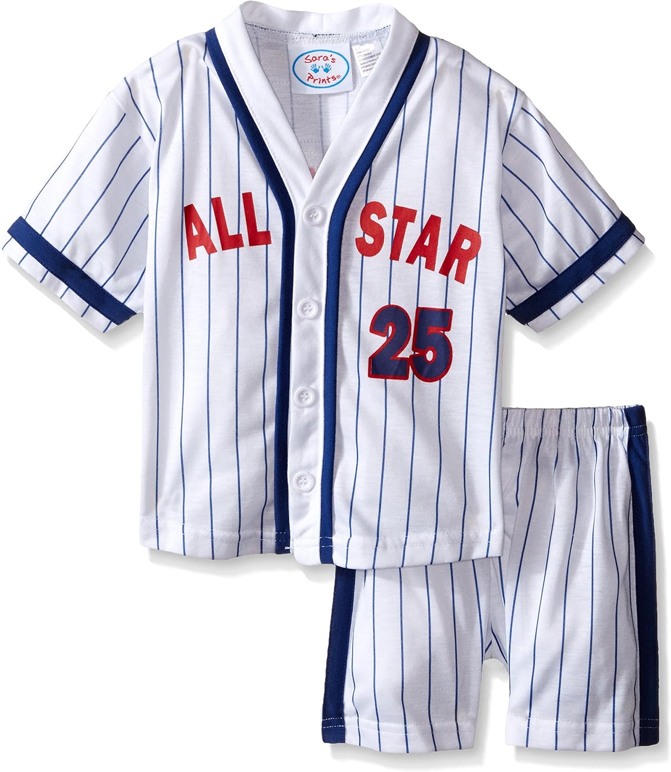 Sara's Prints Little Boys 2 Piece Short Pajama Set