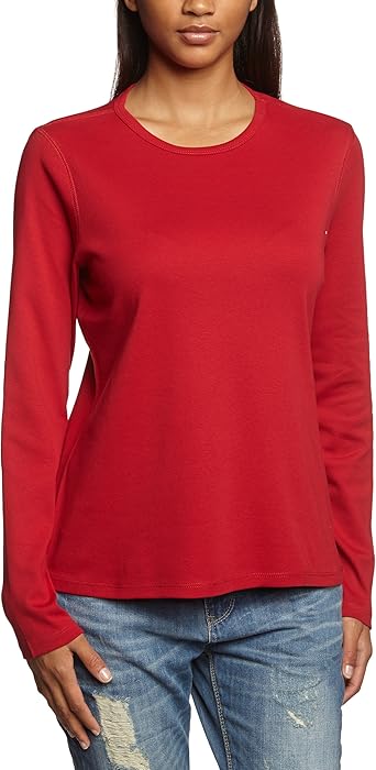 t shirt rouge uni femme