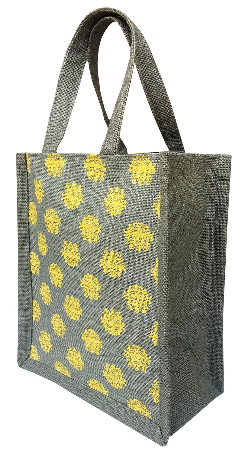urban jhola women's jute lunch bag(grey)