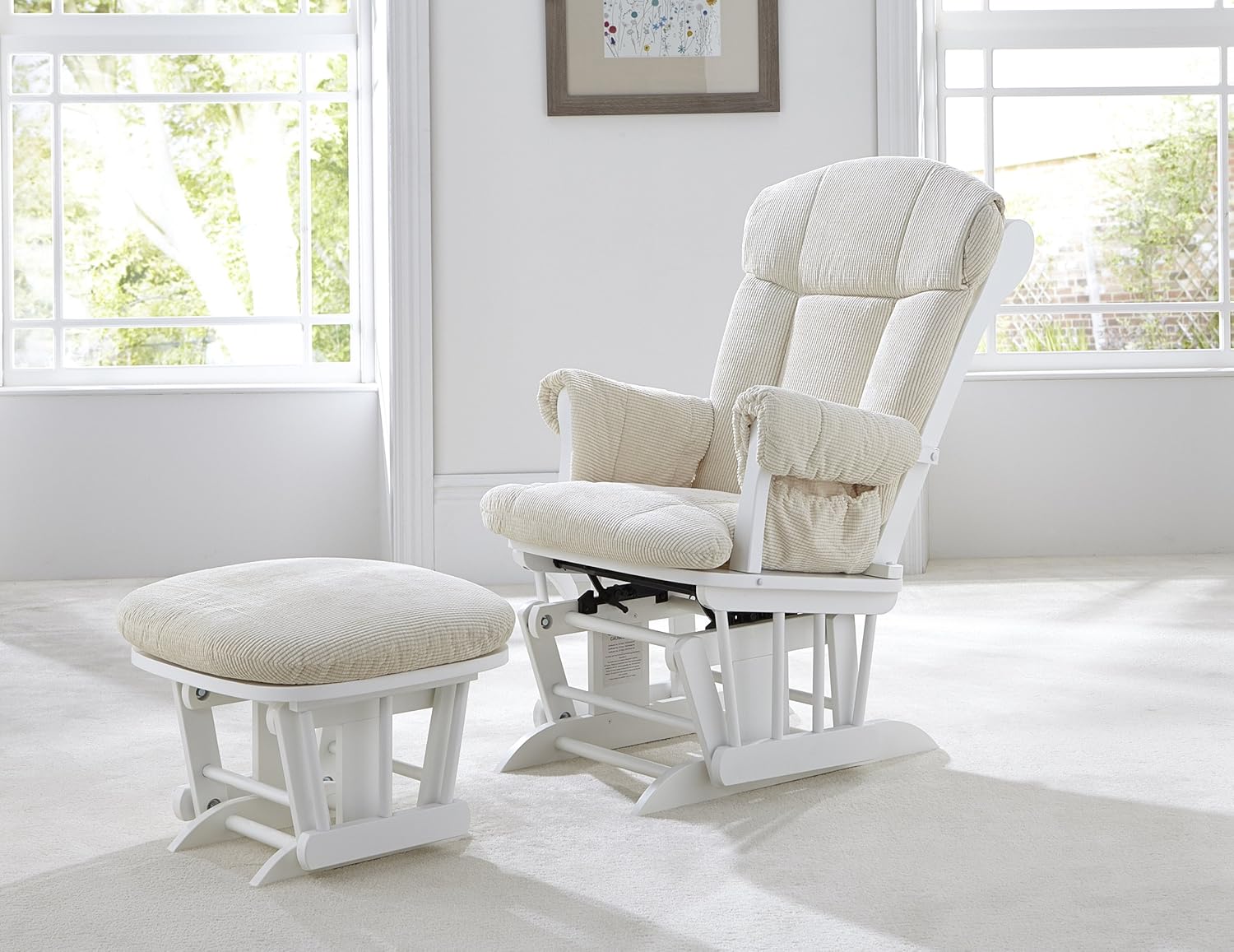 tutti bambini glider chair white grey
