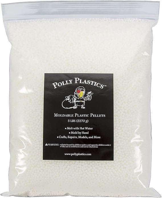 Polly Plastics Moldable Plastic Pellets. 5 lbs. In Heavy Duty