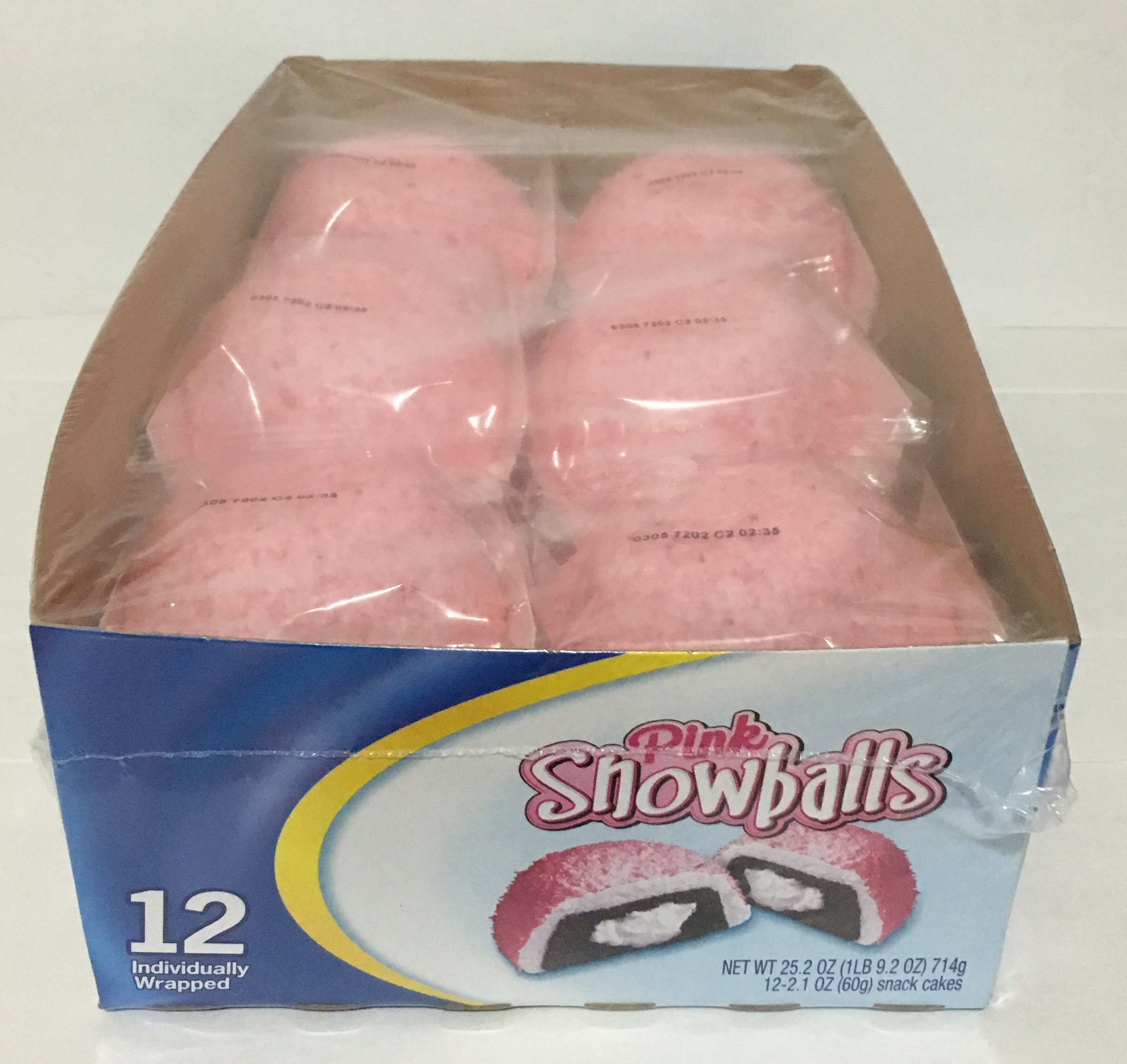 Hostess Sno Balls 6 full size packs 2 cakes per package