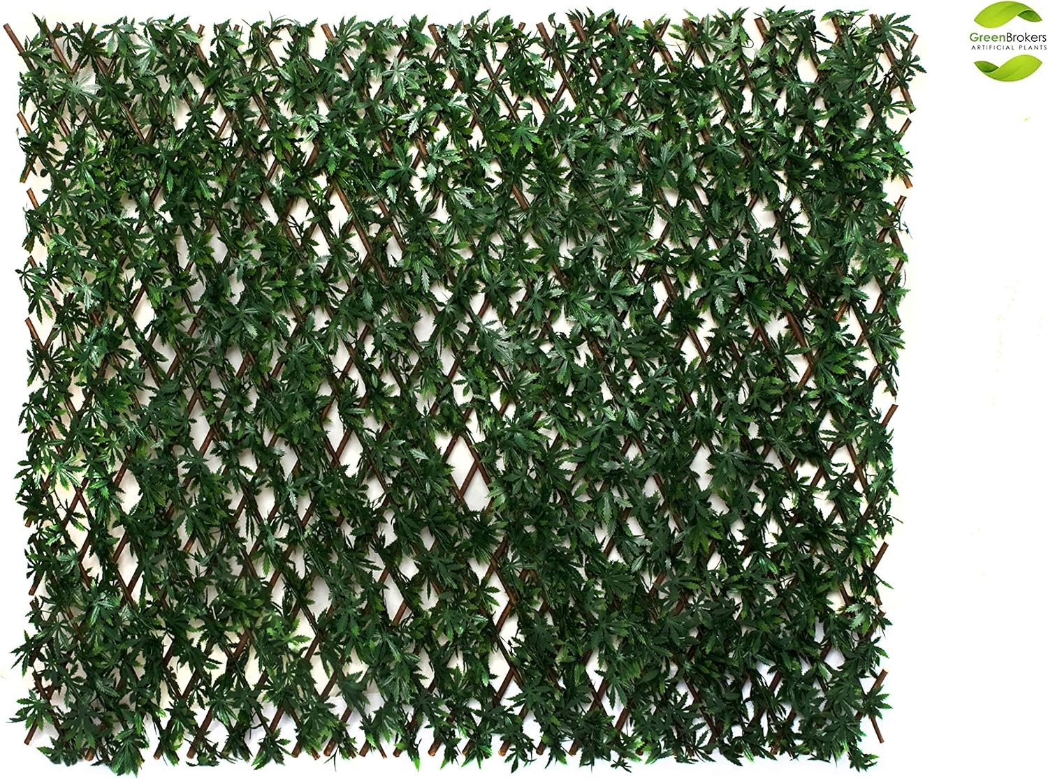 GreenBrokers Trellis Artificial Expanding Willow Fence (1m x 2m) -UV Stable, Leaf - Image 3
