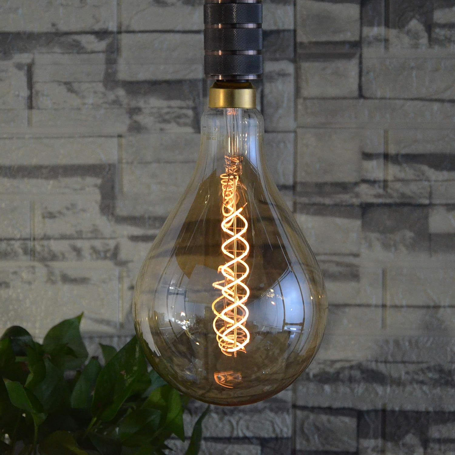 SD LUX E27 Vintage Light Bulbs LED Globe 8W 450LM (40W Equi.) Pendant Light XXL Decorative Light Bulbs Large Vintage Ediosn Bulbs Dimmable Pendant Lighting Warm White 2200K,1 Pack (PS160SL-EU)