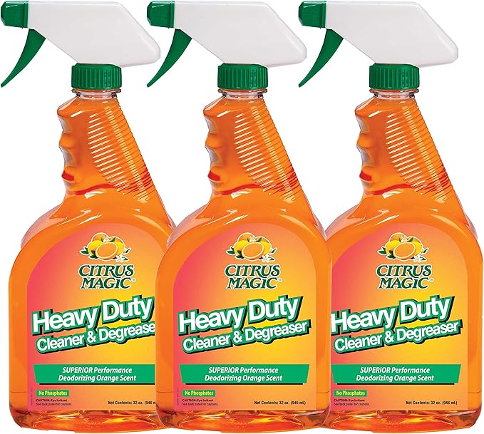Citrus Magic Heavy Duty Cleaner and Degreaser, Pack of 3, 32Ounces