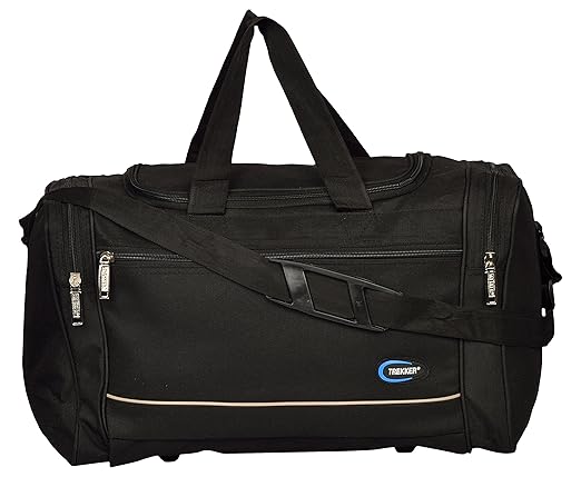TREKKER Polyester 36.54 Litres Black Soft Sided Travel Duffle