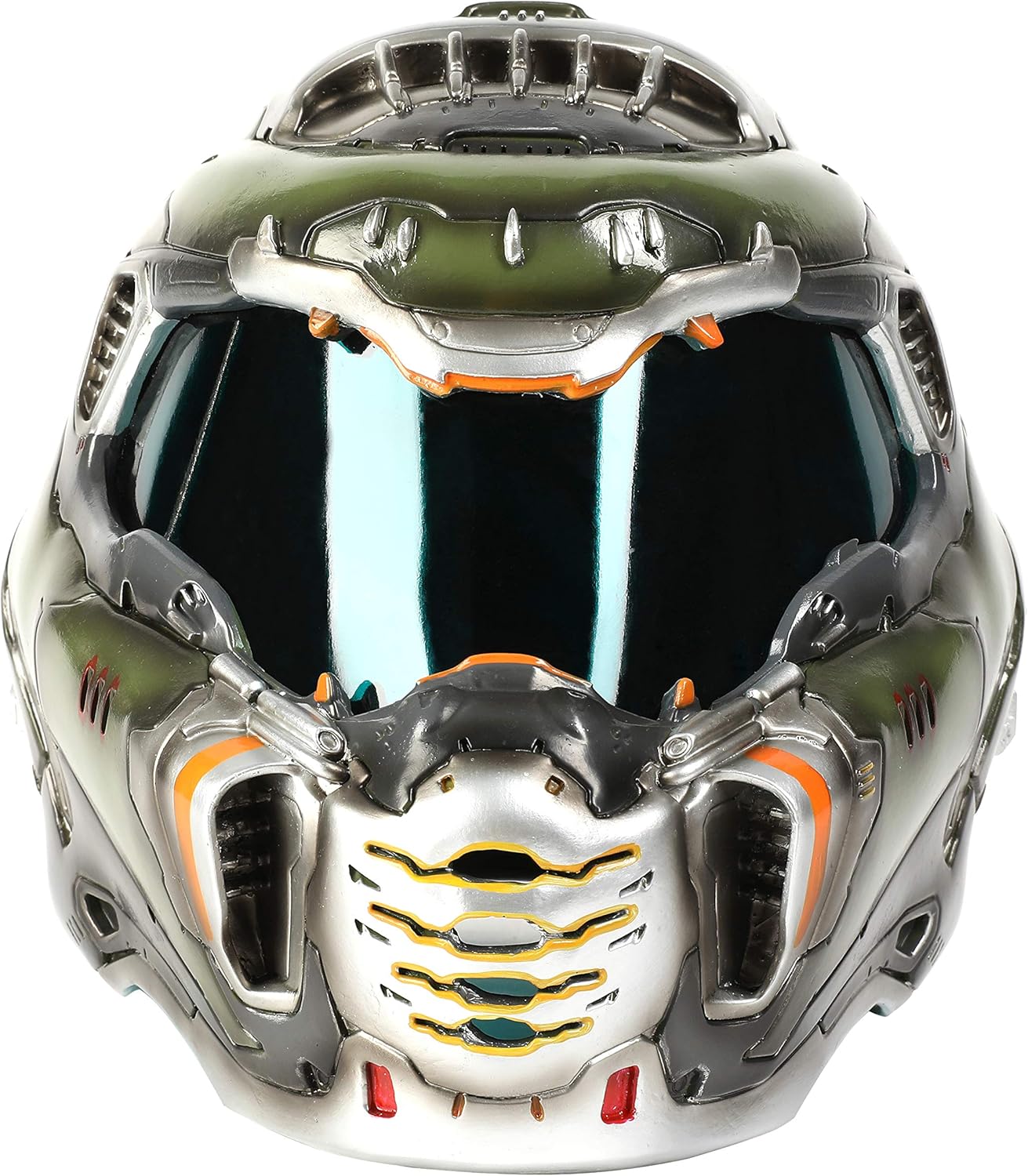 Doomguy Helmet Green Mask Visor Halloween Cosplay Costume Prop for Men