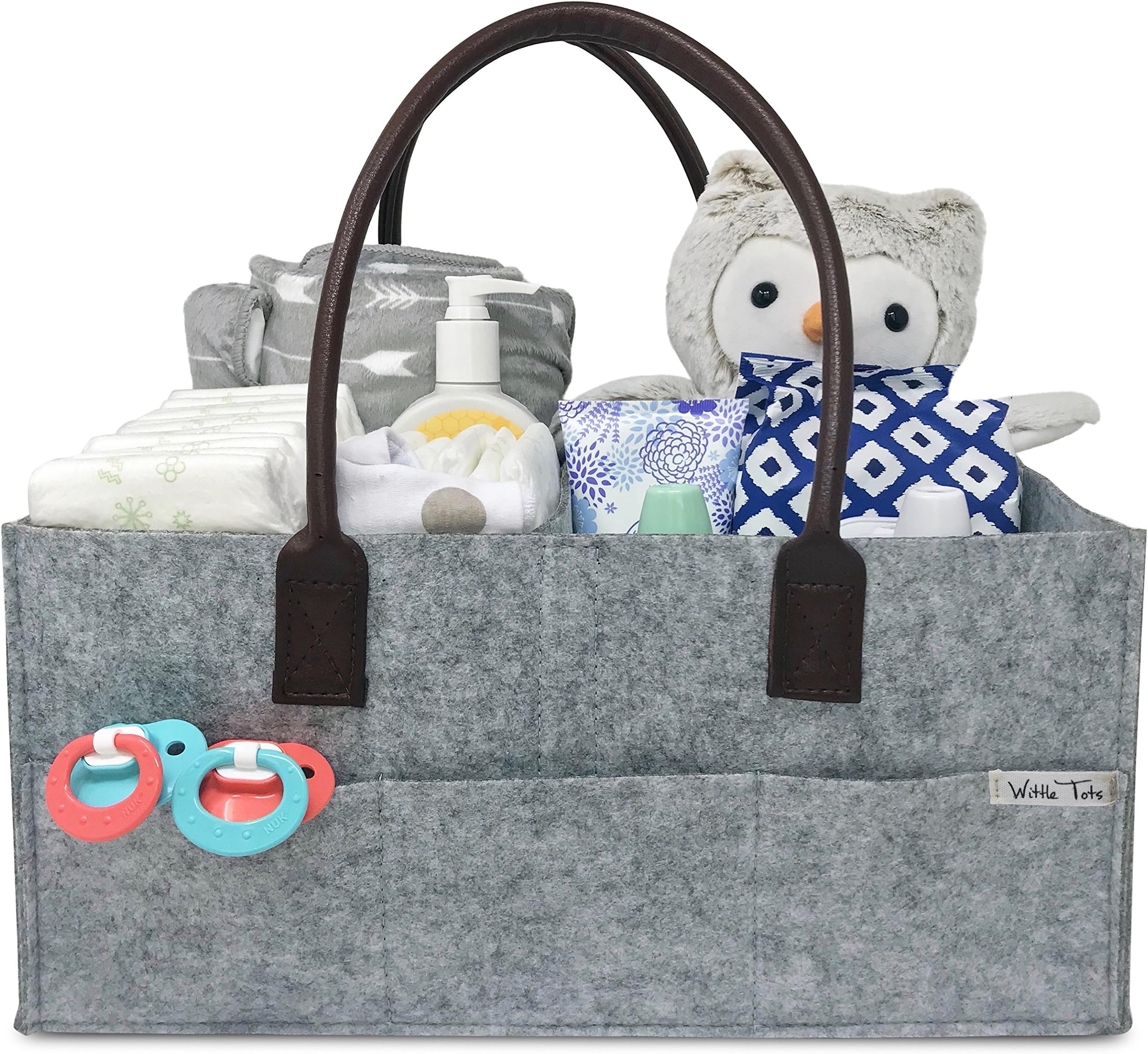 Baby Diaper Caddy | Nursery Storage Bin | Portable Car Travel Organizer