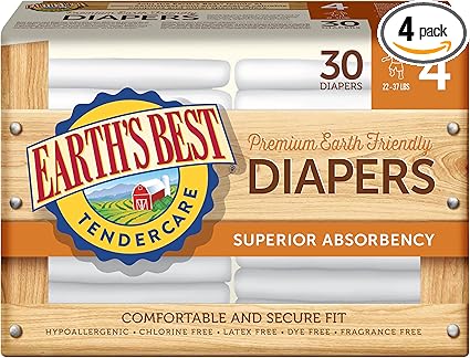 earth's best tendercare chlorine free diapers