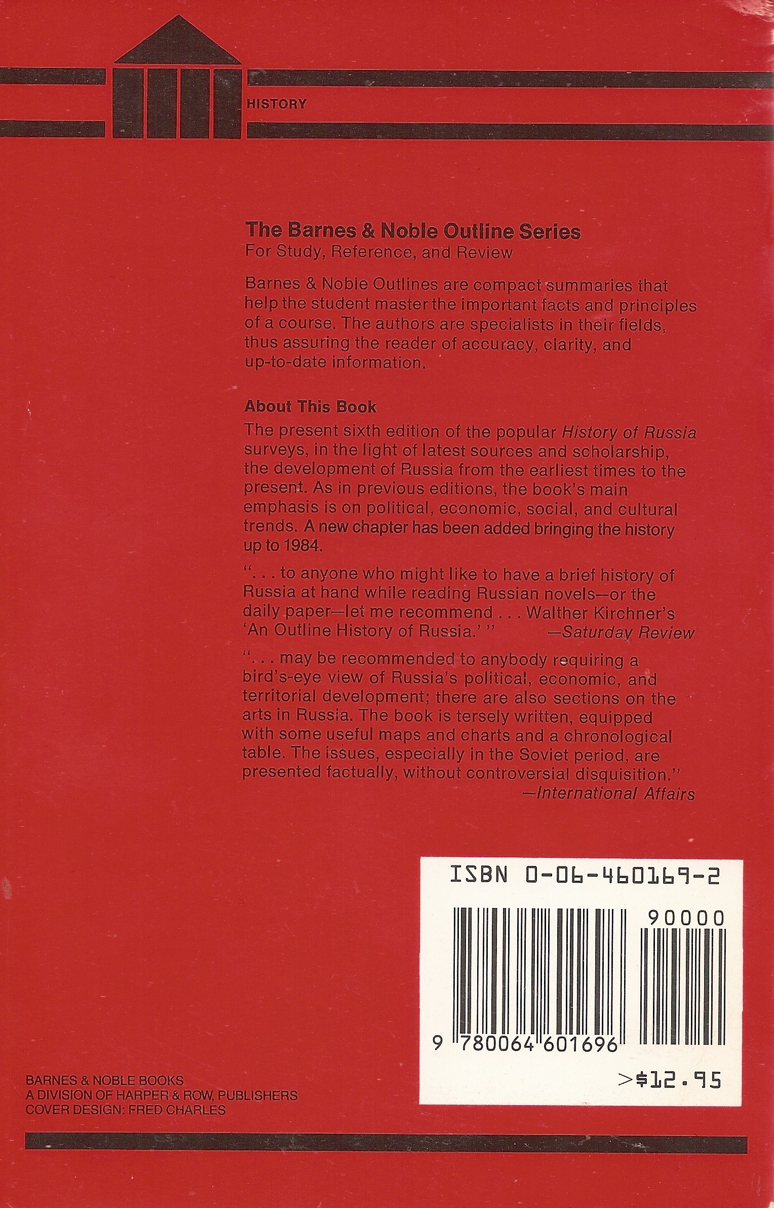 A History Of Russia Barnes Noble Outline Series 154 Walther