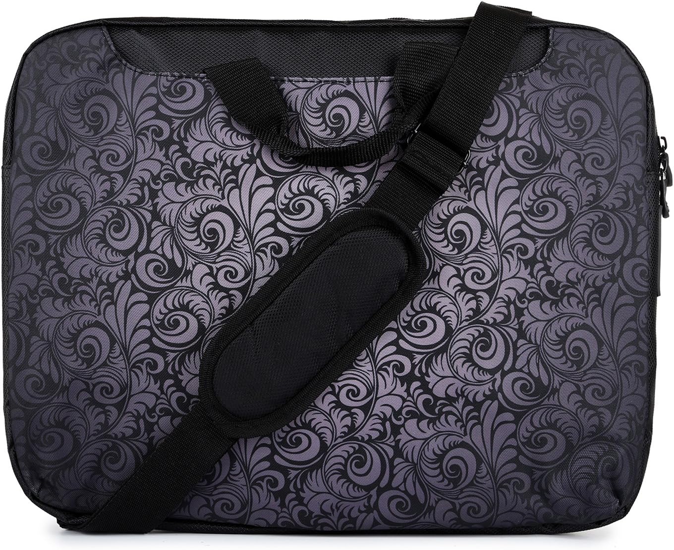 TaylorHe 15.6 inch 15 inch 16 inch Hard Wearing Nylon Laptop Carry Case Colourful Laptop Shoulder Bag with Patterns, Side Pockets Handles and Detachable Strap Vintage Paisley Patterns