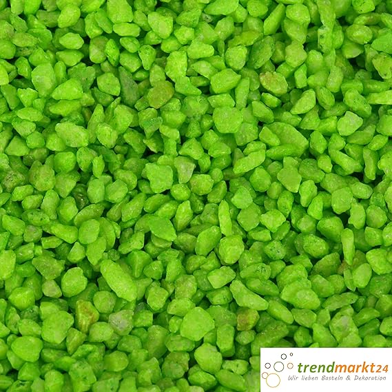 trendmarkt24 Dekokies Gras-grün 750g ? Zierkies Dekogranulat ca.Ø 2-3 mm Streudeko ? Granulat mittelgrober Körnung ? Steinche
