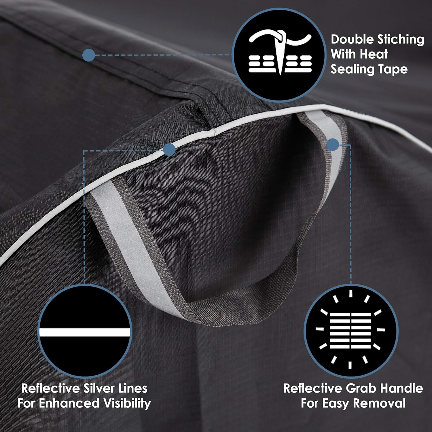 Bike Cover - Waterproof Outdoor Bicycle Storage For 1, 2 or 3 Bikes - Heavy Duty Ripstop Material - 2 Styles: Stationary and Transportation - Offers Constant Protection All Through The 4 Seasons : Sports & Outdoors