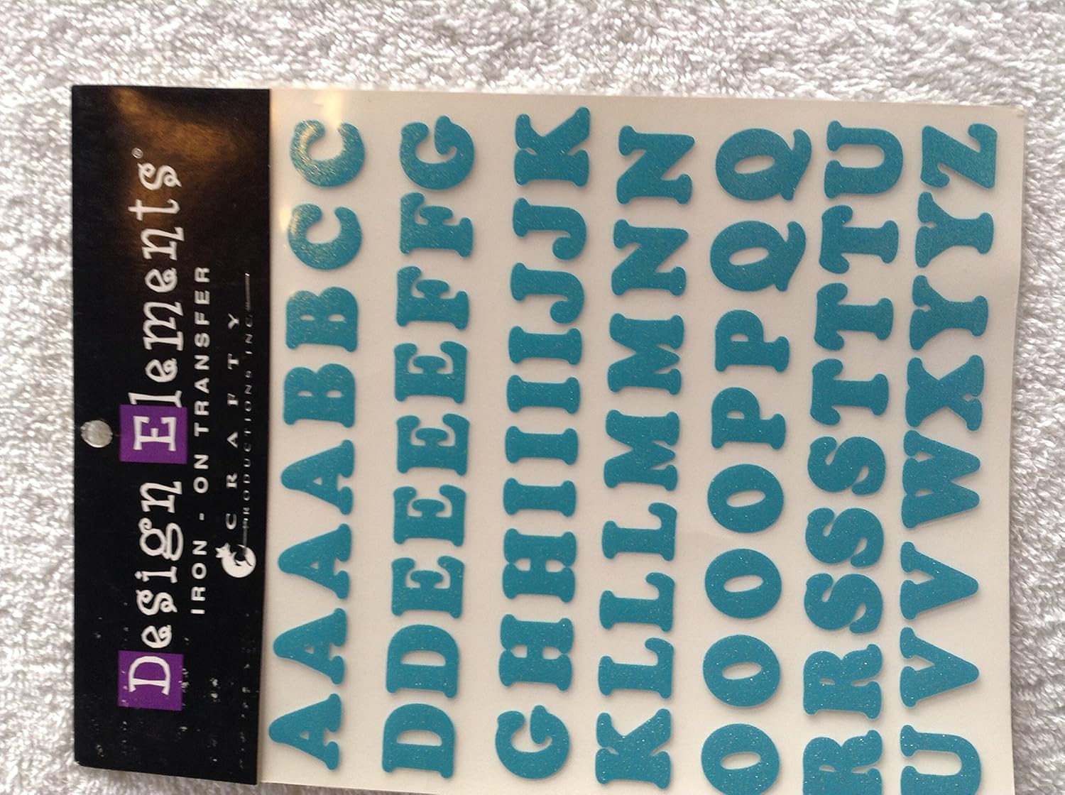JoAnn Fabric and Craft Stores Turquoise Alphabet Iron On