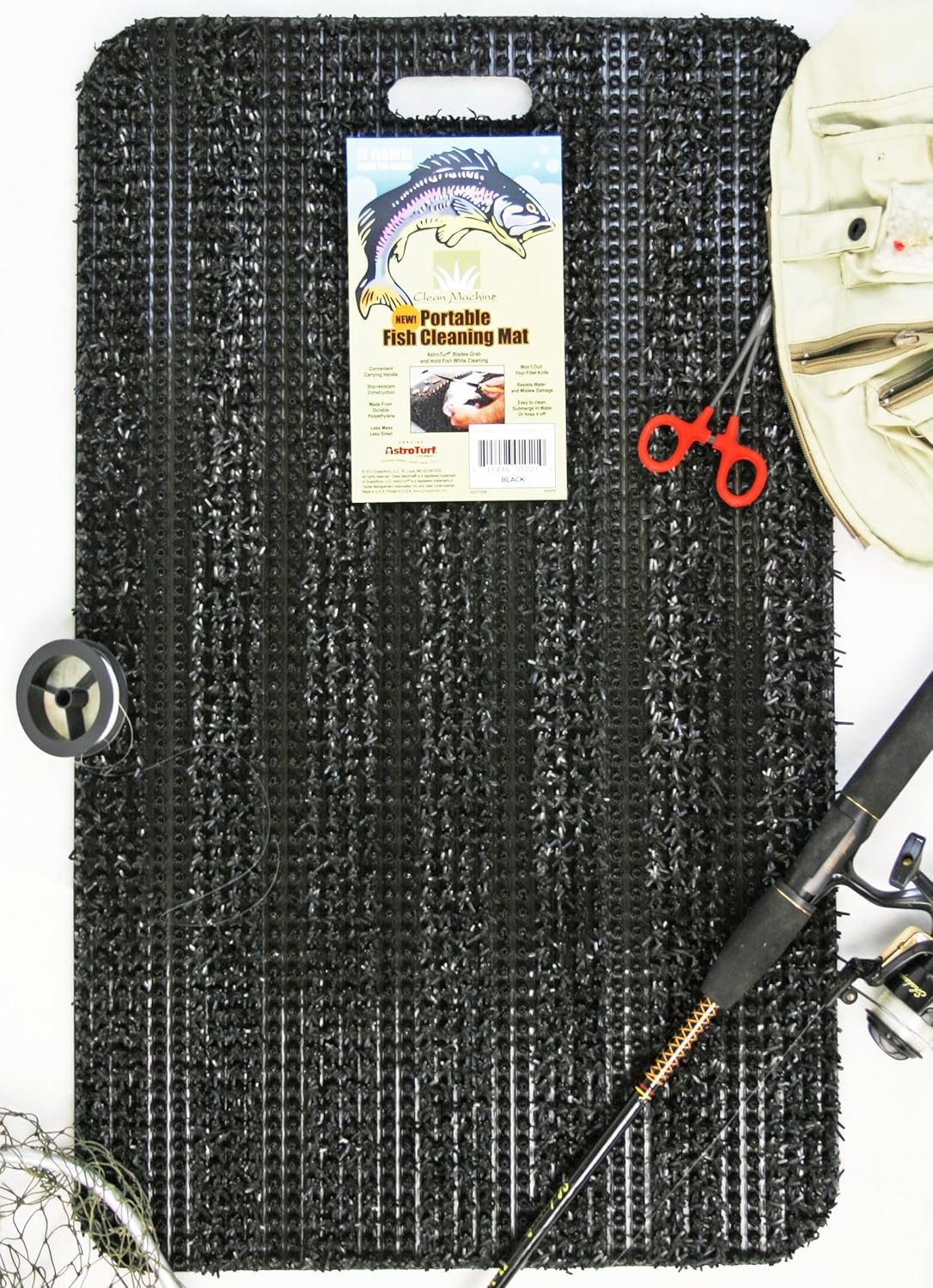 Clean Machine 10371055 Portable Fish Cleaning Mat, 18 by 30Inch, Black