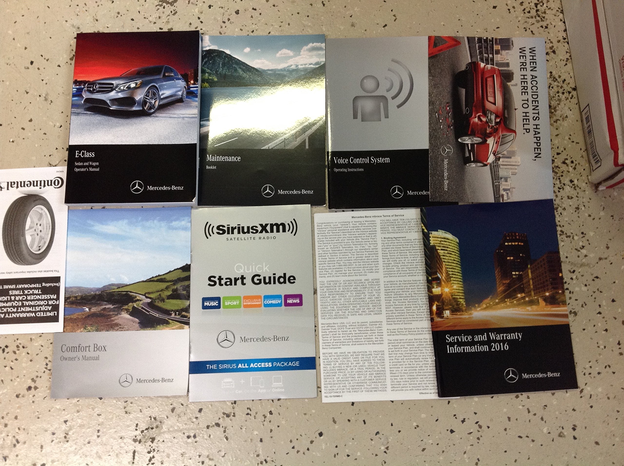2016 MERCEDES BENZ E CLASS Sedan & Wagon Owners Operators Owner Manual Set  OEM Paperback – 2016