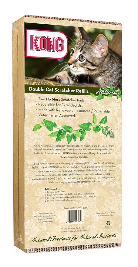kong naturals incline scratcher cat toy refills