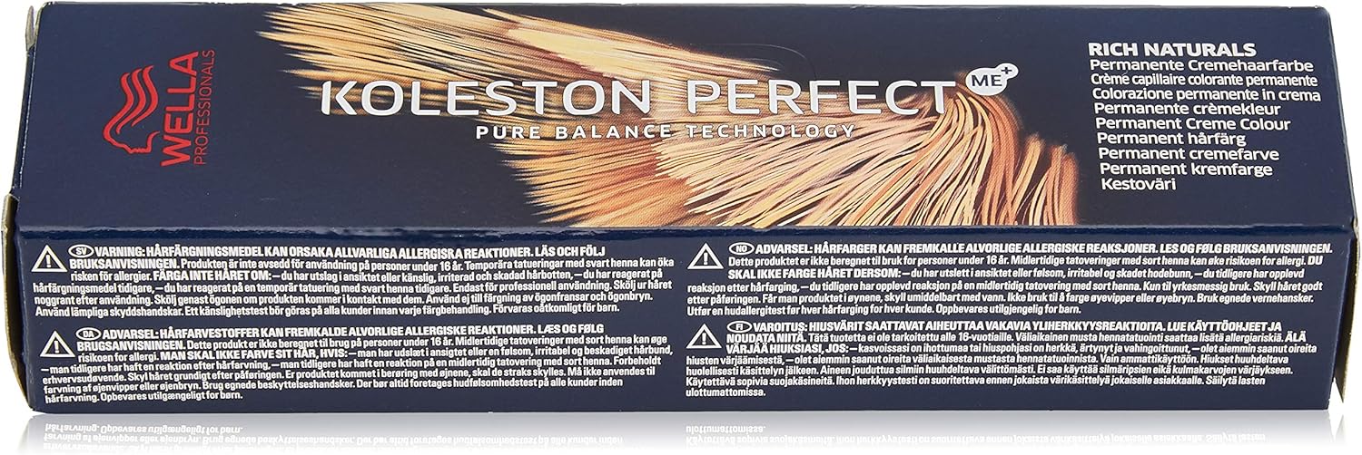 Wella Koleston Perfect MePlus Rich Naturals Permanent Hair Colour Cream, No. 6/1 Dark Blonde Ash, 60 ml, 60 ml (Pack of 1)