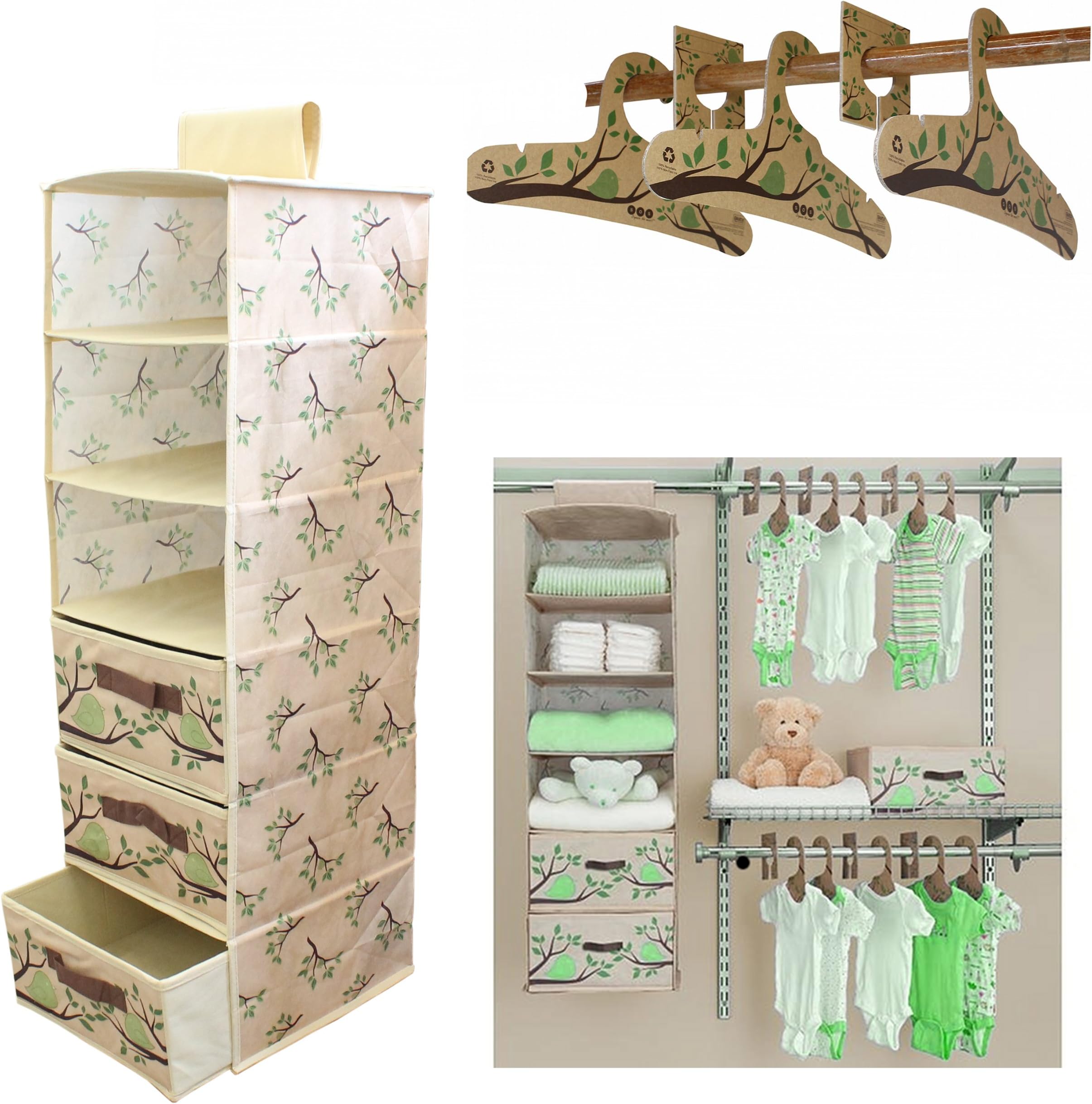 DELTA Eco Nursery Closet Set 20-Pieces - Green