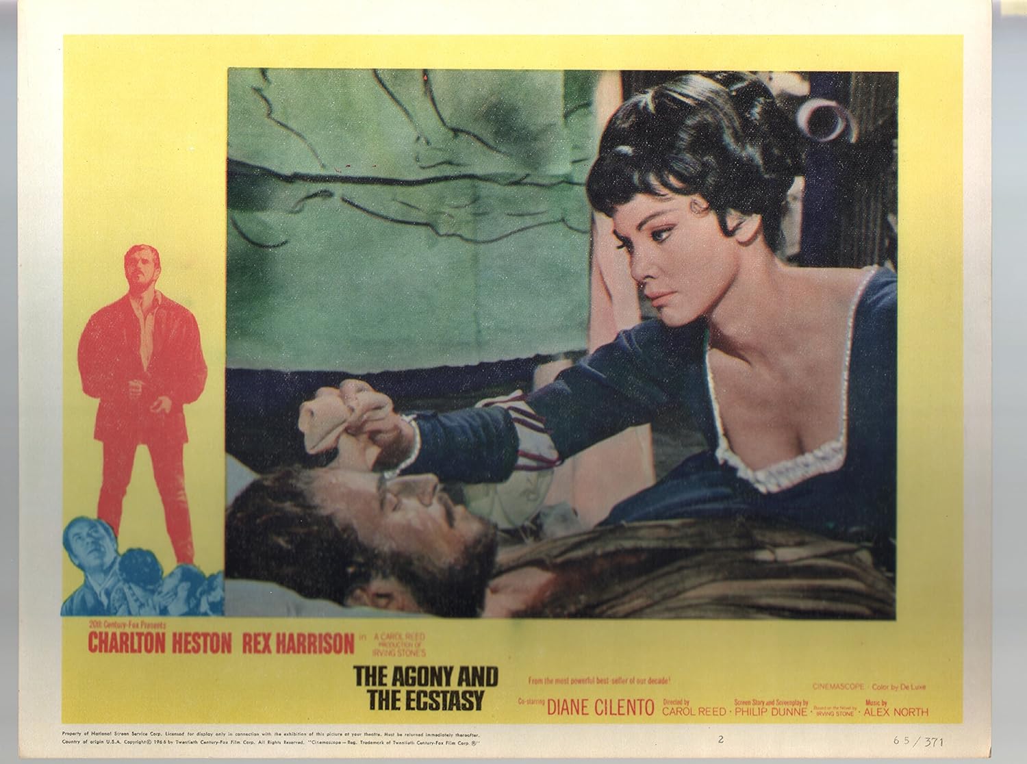 MOVIE POSTER: Agony And The Ecstasy-Diane Cilento-Charlton Heston-11x14-Color-Lobby Card