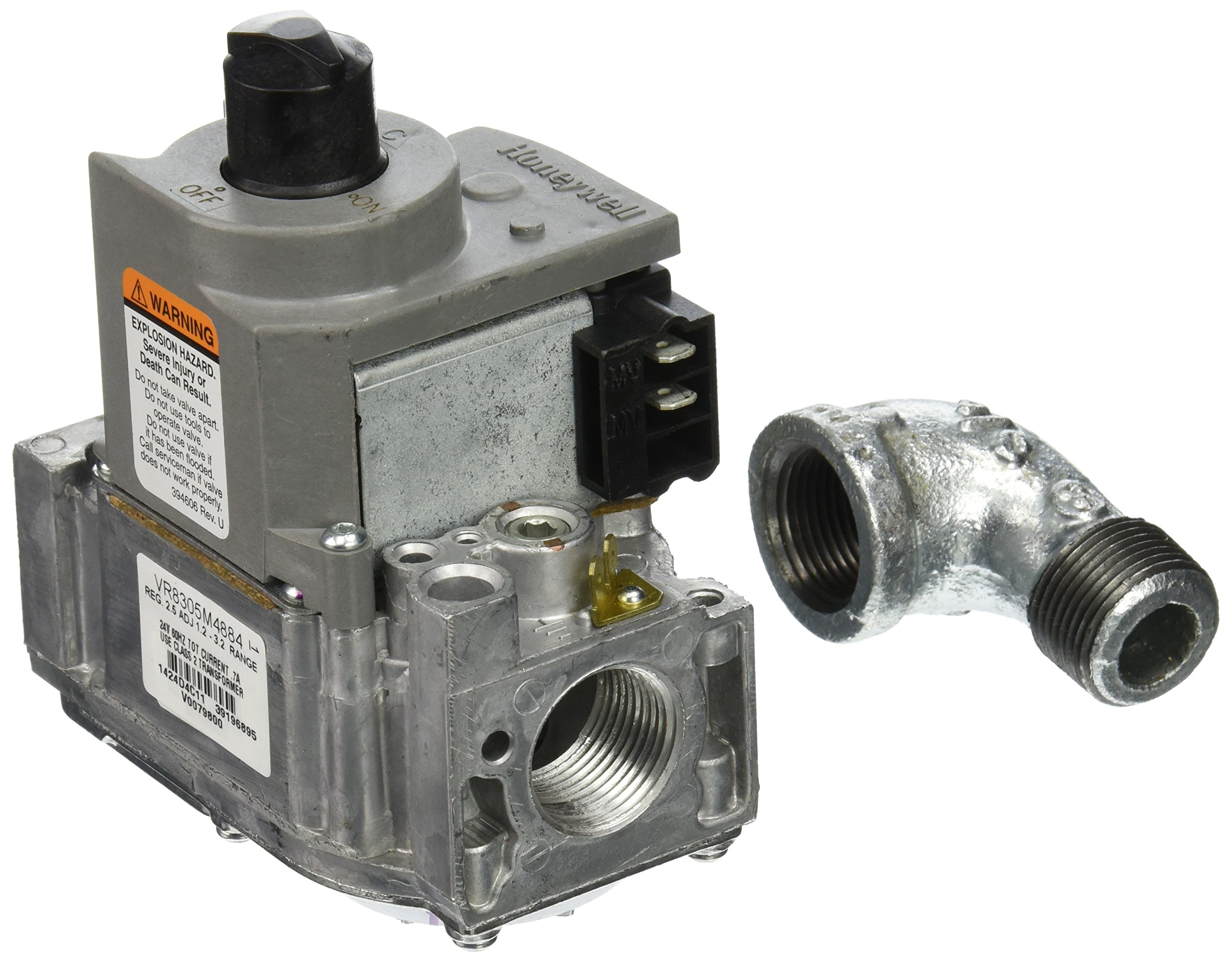Zodiac R0455200 Natural Gas Valve with Street Elbow Replacement for Zodiac Jandy LXi Low NOx Pool an