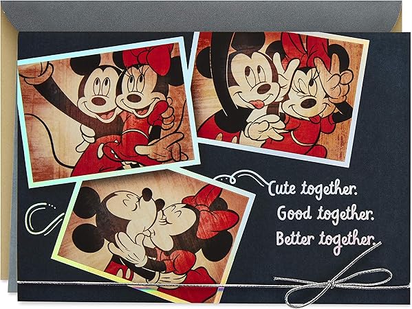 Amazon Hallmark ディズニー 記念日カード カップル用 ミッキーマウスとミニーマウス Better Together グリーティングカード 文房具 オフィス用品