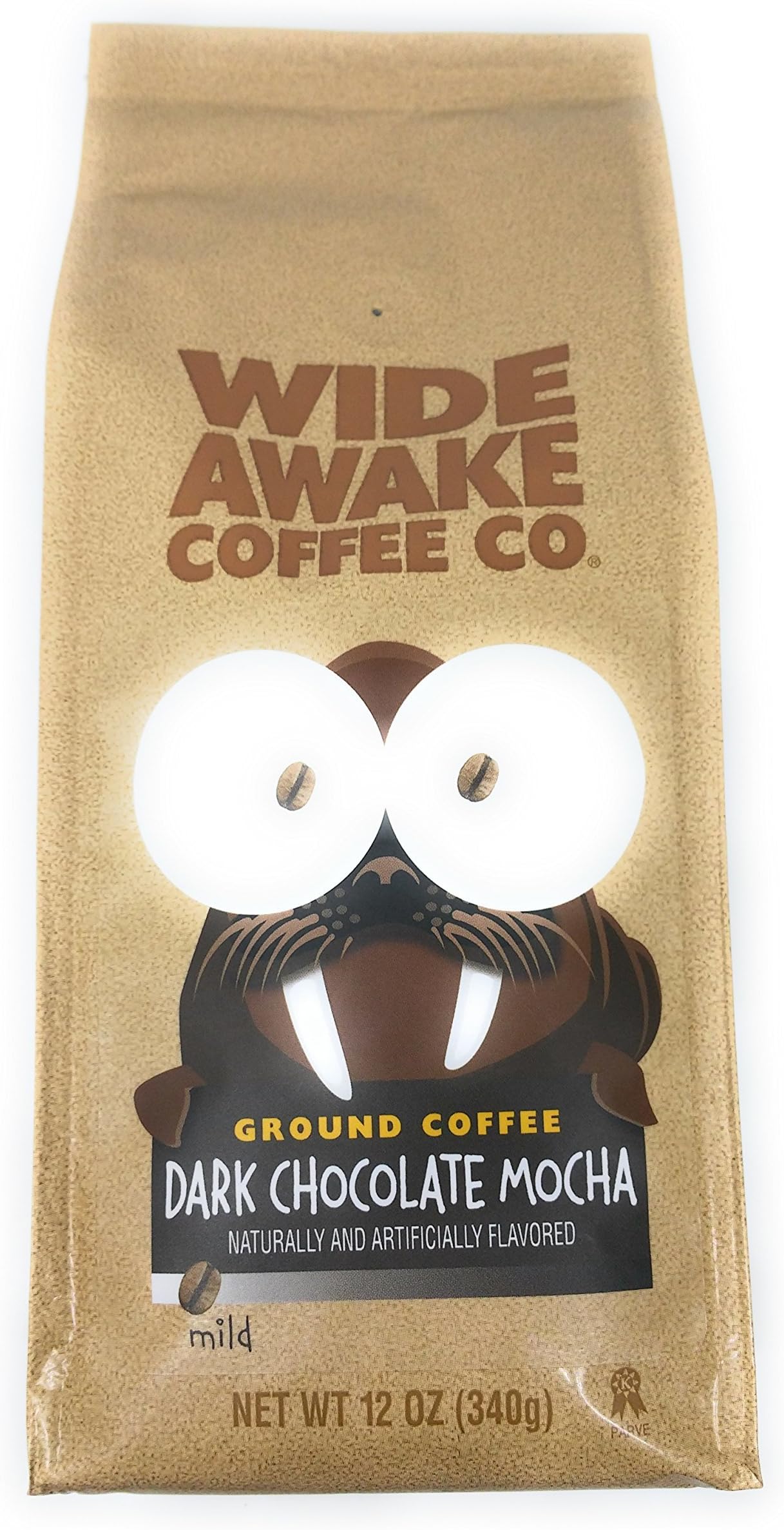 Wide Awake Coffee Dark Chocolate Mocha Ground Coffee, 12 Ounce