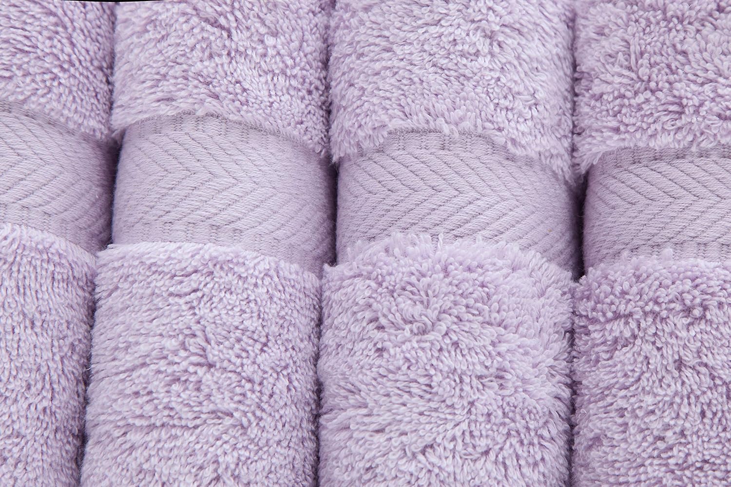 Textilom 100% Turkish Genuine Cotton 6 Piece Towel Set, Super Soft & Highly Absorbent & Quick Dry ( 2 Bath Towels, 2 Hand Towels, 2 Washcloths )- Lilac: Kitchen & Dining