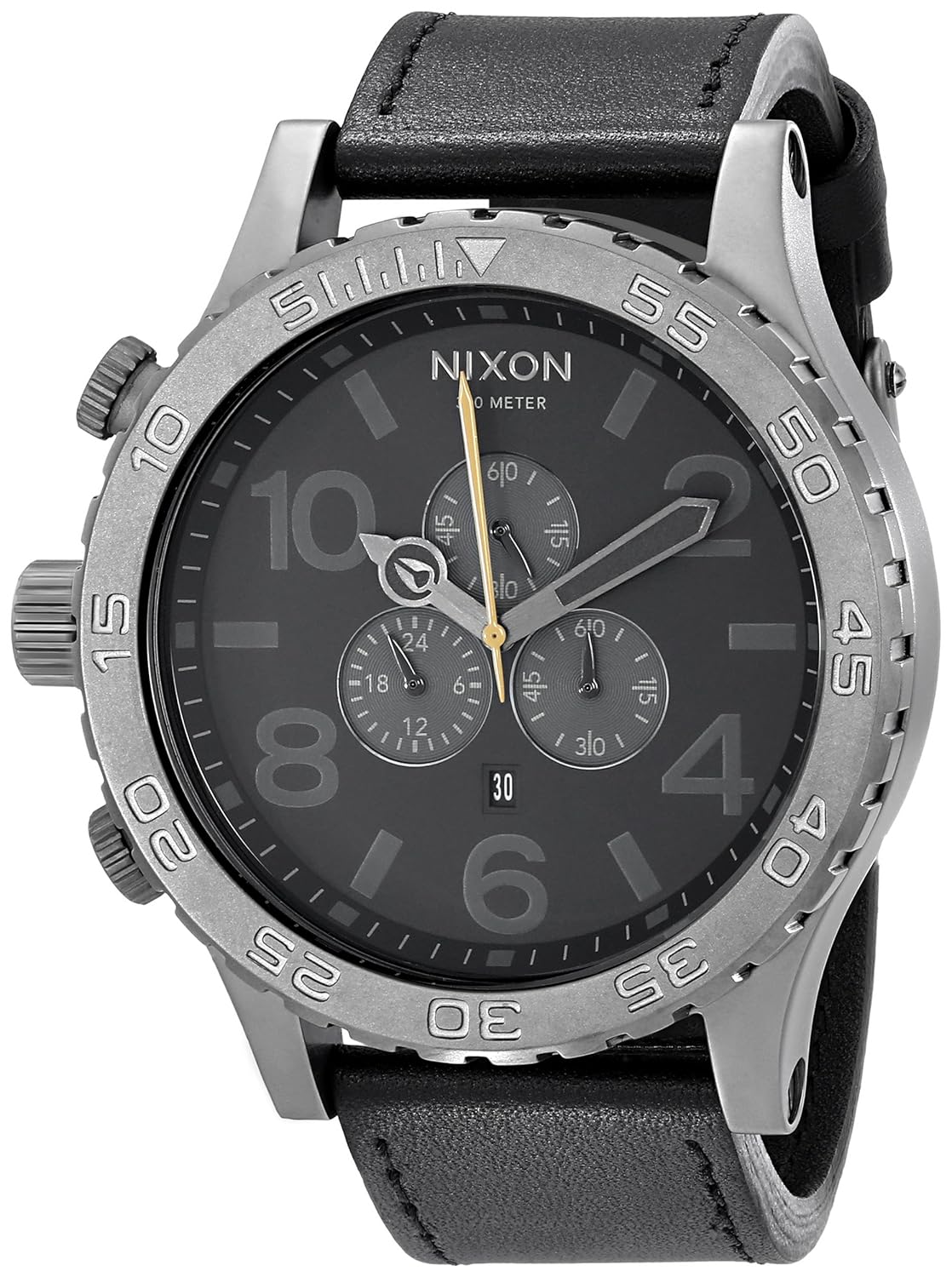 Nixon Men's A124680 5130 Chrono Leather Watch Nixon Amazon.co.uk