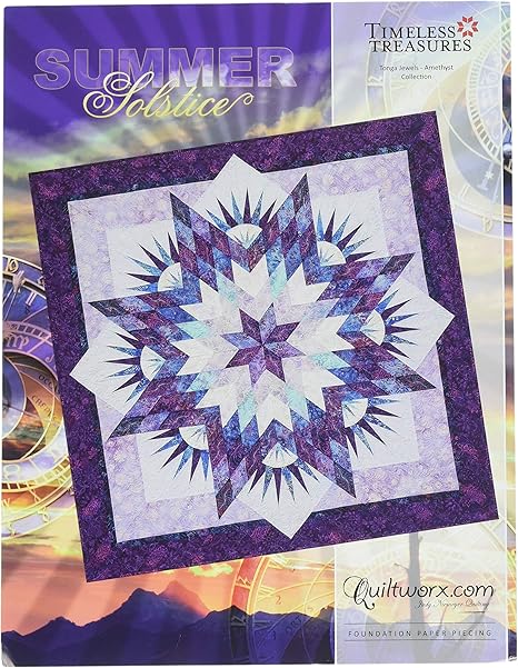 Amazon Com Judy Niemeyer Quilting Jnq89p Summer Solstice Paper Pice Finishes At 58 X 58
