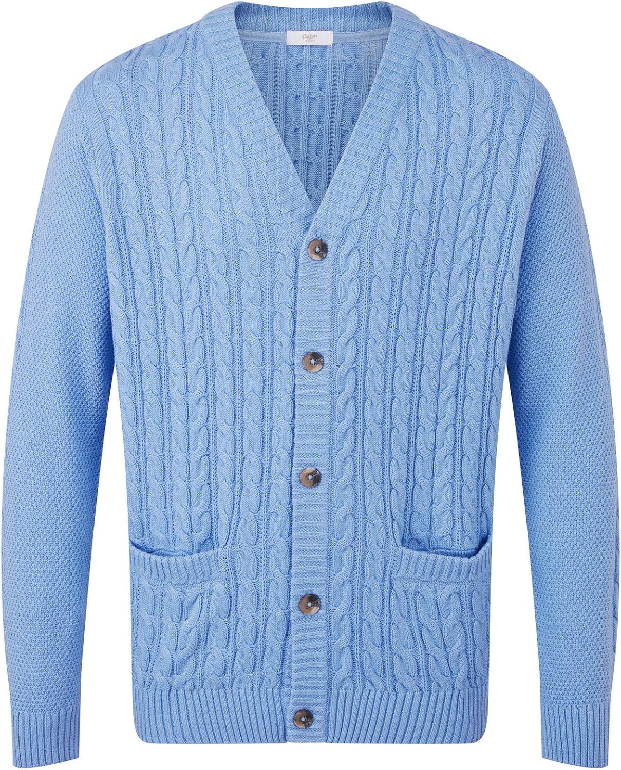 Cotton Traders Women's Cotton Cable Button Through Cardigan Colour