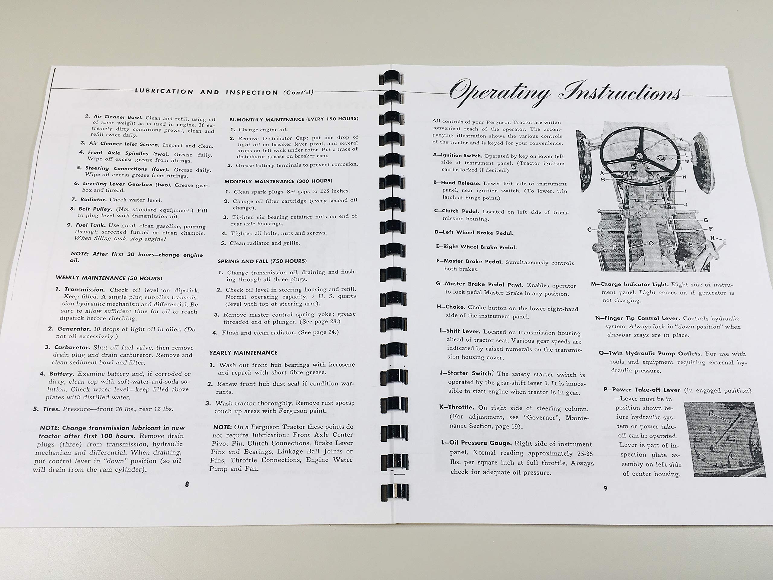 FERGUSON TO-20 FARM TRACTOR OWNERS INSTRUCTION & OPERATING MANUAL - 1948  1949 1950 1951: FORD: Amazon.com: Books