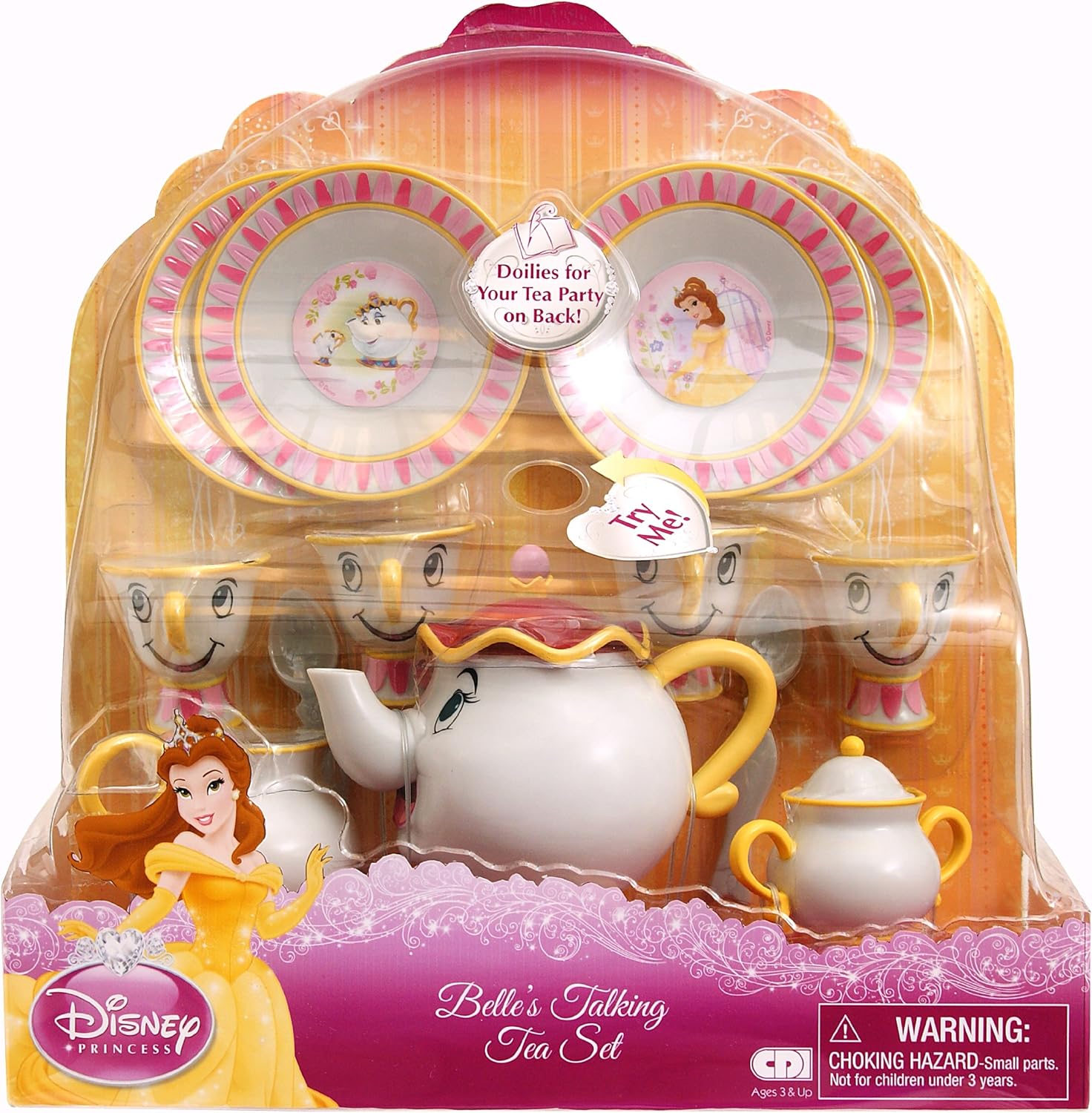 beauty and the beast talking tea set