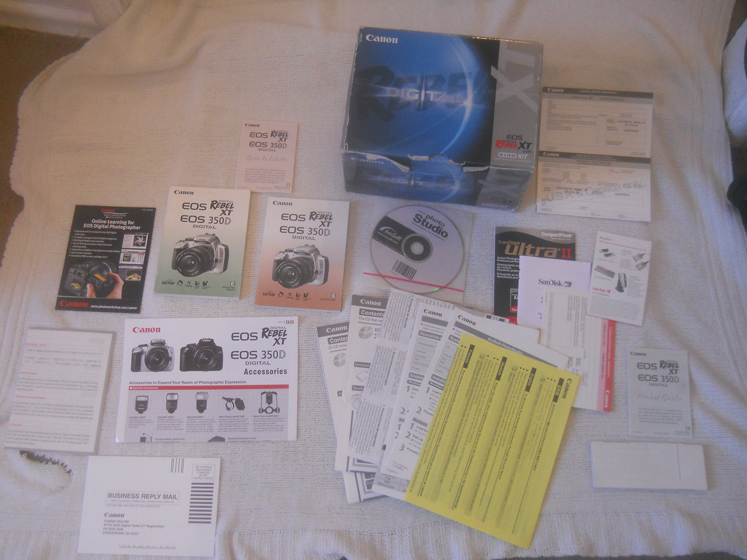Canon EOS Digital Rebel XT / EOS 350D Original Instruction Manual Paperback  – 2005