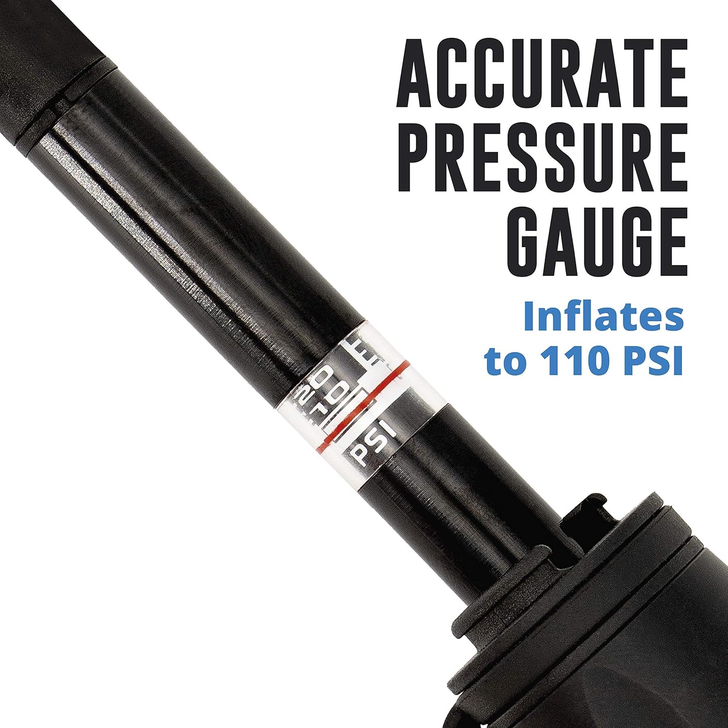 Vibrelli Mini Bike Pump with Gauge - Presta & Schrader - Accurate High Pressure 110 PSI - Portable Bicycle Pump for Road, Mountain, BMX Bike Tires - Mounting Bracket Included : Sports & Outdoors
