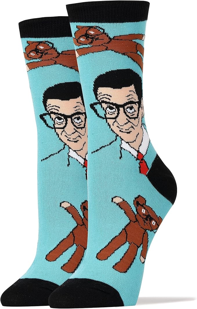 Oooh Yeah Women's Combed Cotton Funny Novelty Crew Mr Bean Socks