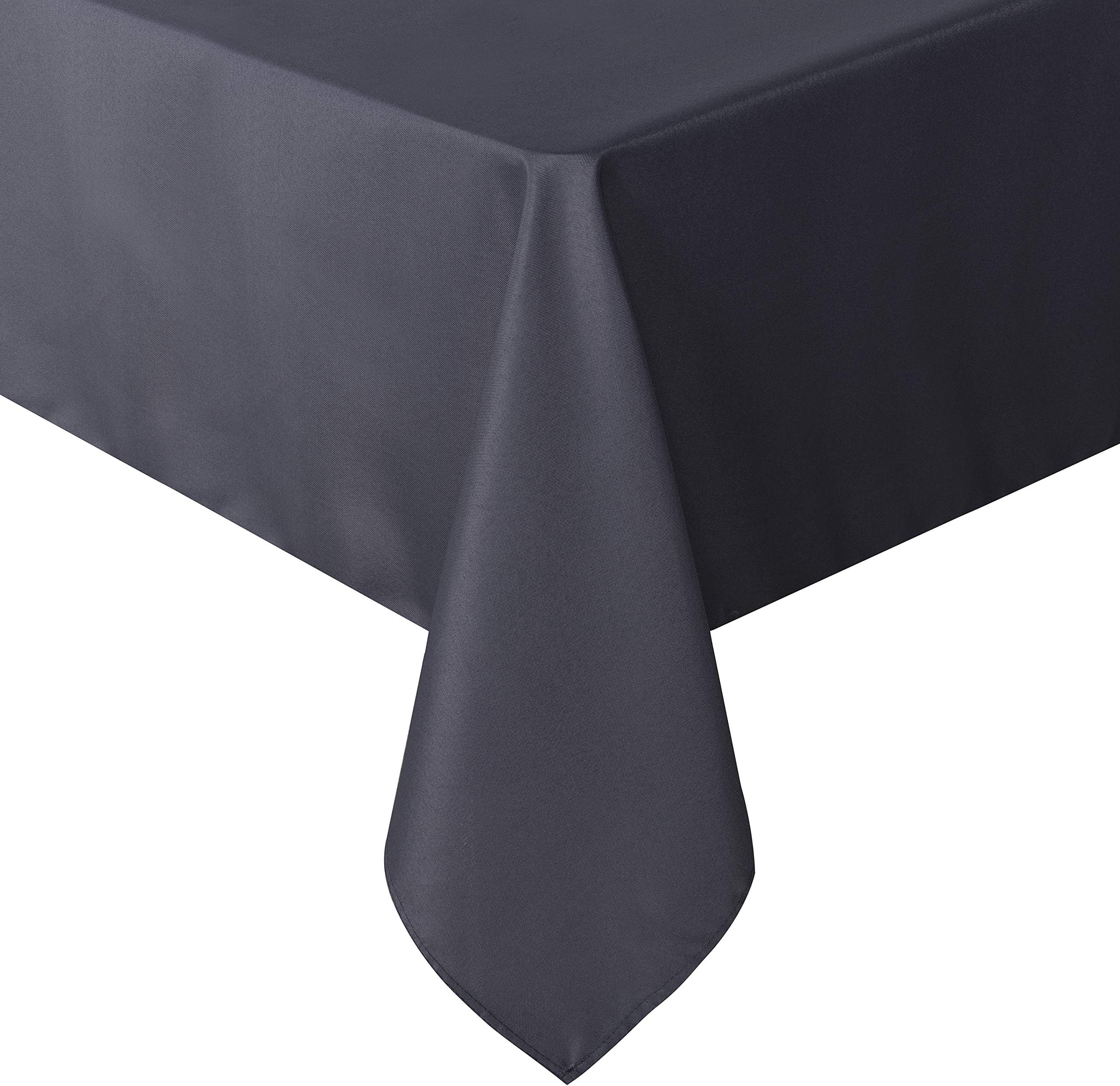 sancua Rectangle Tablecloth - 60 x 102 Inch - Stain and Wrinkle Resistant Washable Polyester Table Cloth, Decorative Fabric Table Cover for Dining Table, Buffet Parties and Camping, Grey