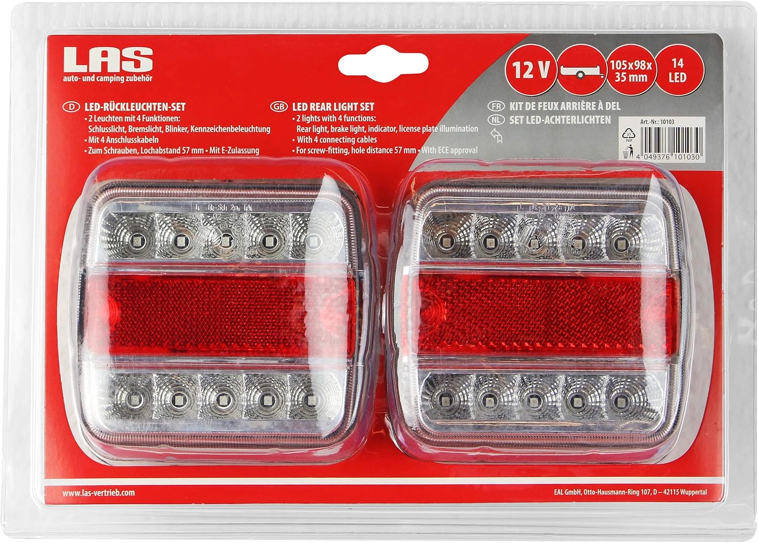 LAS 10103 LED Tail Light Set for Trailers 12 V, black - Image 5