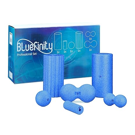 Bluefinity Kit 6 Artículos Fascial con Rodillos Masaje y Pelota ...