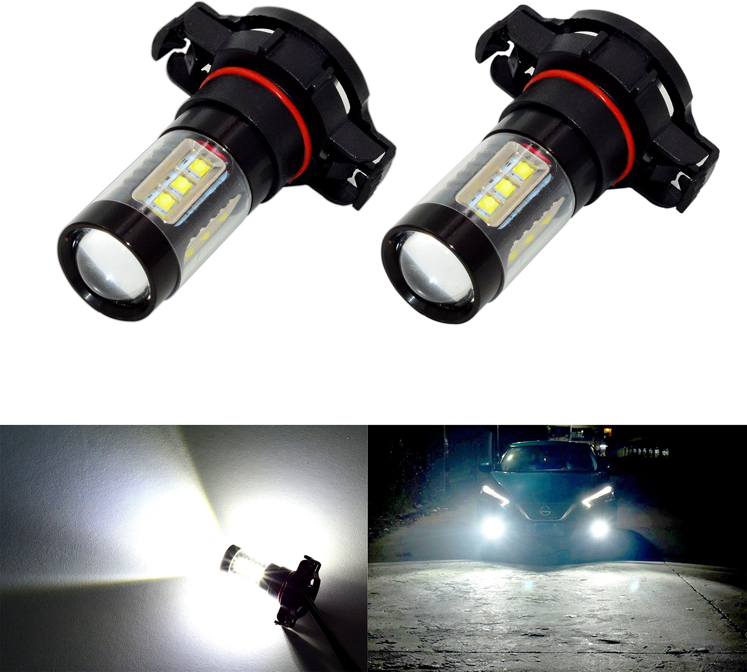 Nasibo 80W High Power CREE Extremely Bright White LED Lights Bulbs for Fog Light Lamp Replacement ( H16 5202 )