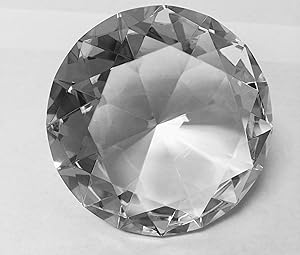 Stunning Sparkling Crystal Diamond Shaped Centerpieces Decorations Treasure Gems Paperweight.by Sunrise Crystal (80MM/3.1INCH, CLEAR)